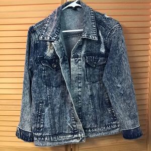 Destroyed denim jacket